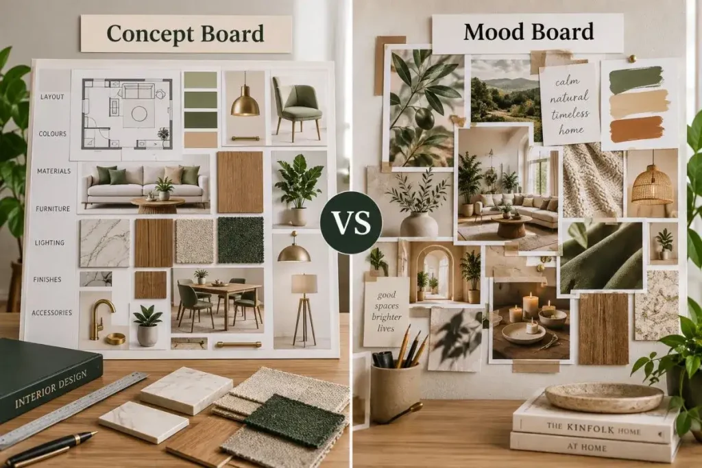 Concept Boards vs. Mood Boards